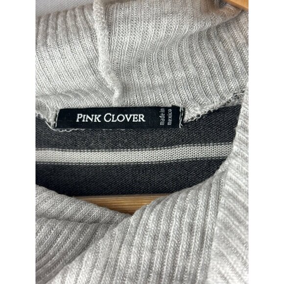 Pink Clover Womens Striped Cowl Neck Sweater Medium - Picture 2 of 3